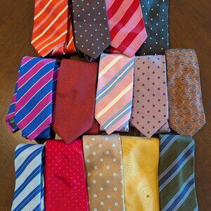 Silk Tie Bundle Isaia Stefano Ricci Brooks Brothers Salvatore Ferragamo Tyrwhitt